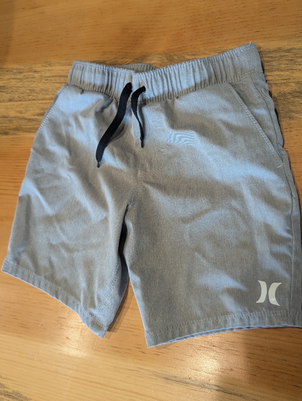 Hurley Boy’s Light Gray Athletic Drawstring Shorts Sz 5